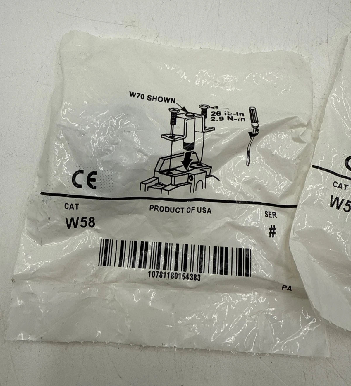 2PC Lot Allen Bradley W58 Thermal Overload Relay Heater 17.2A Element Unit W-58 New