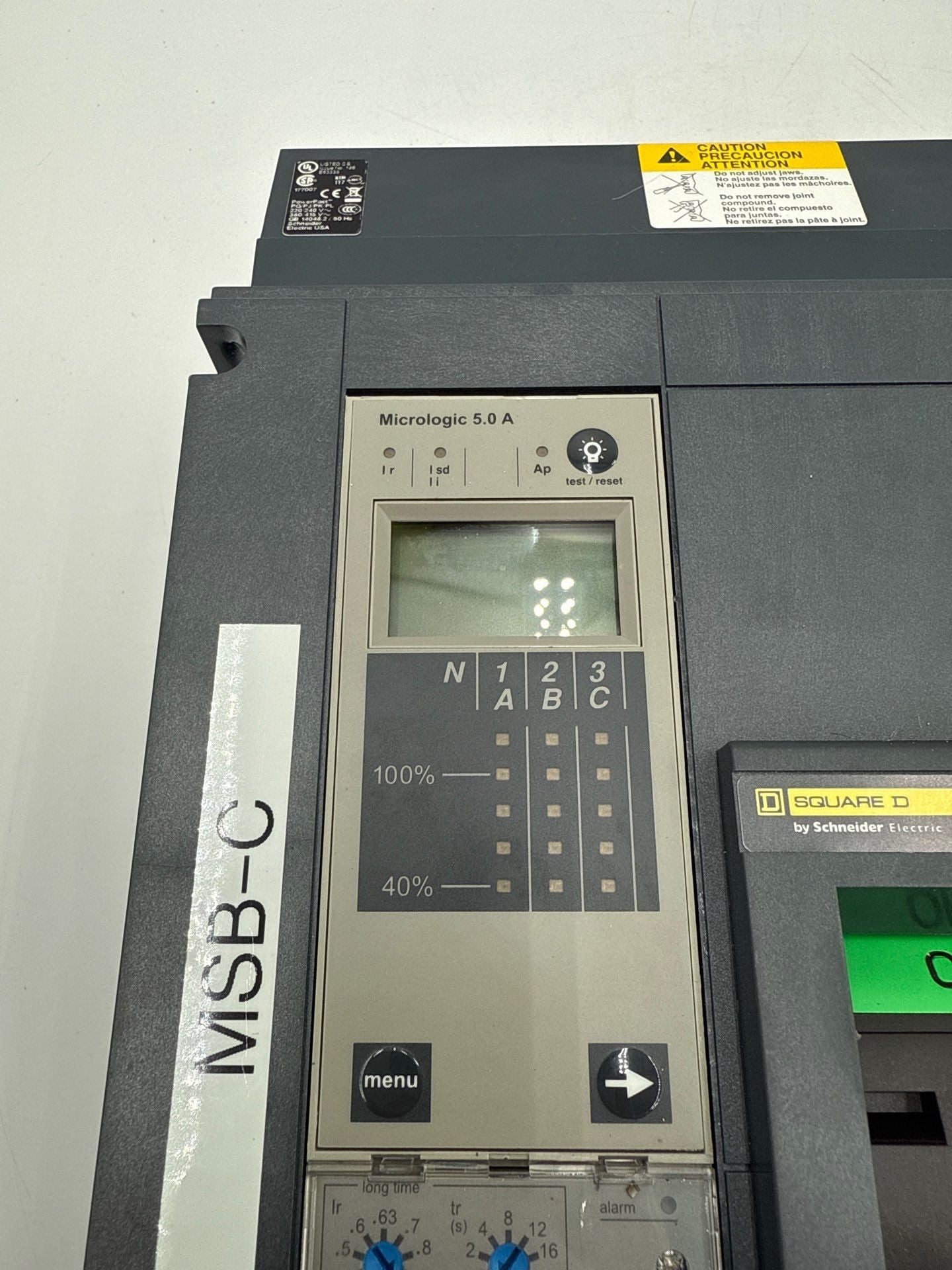 Square D PJA36080U43A I-Line Circuit Breaker 800A 3P 600V PJA 800 Amp 3 Pole Used