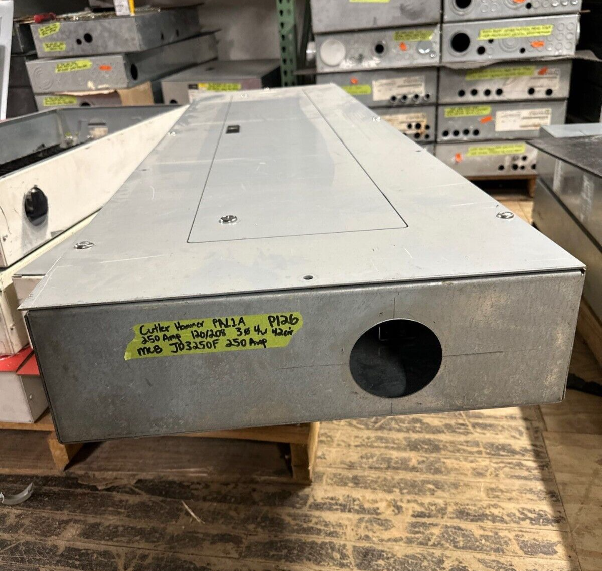 Cutler Hammer PRL1A Panelboard 250A 120/208V 3PH 4W 42Cir Indoor Encl MCB JD3250 P126 Used