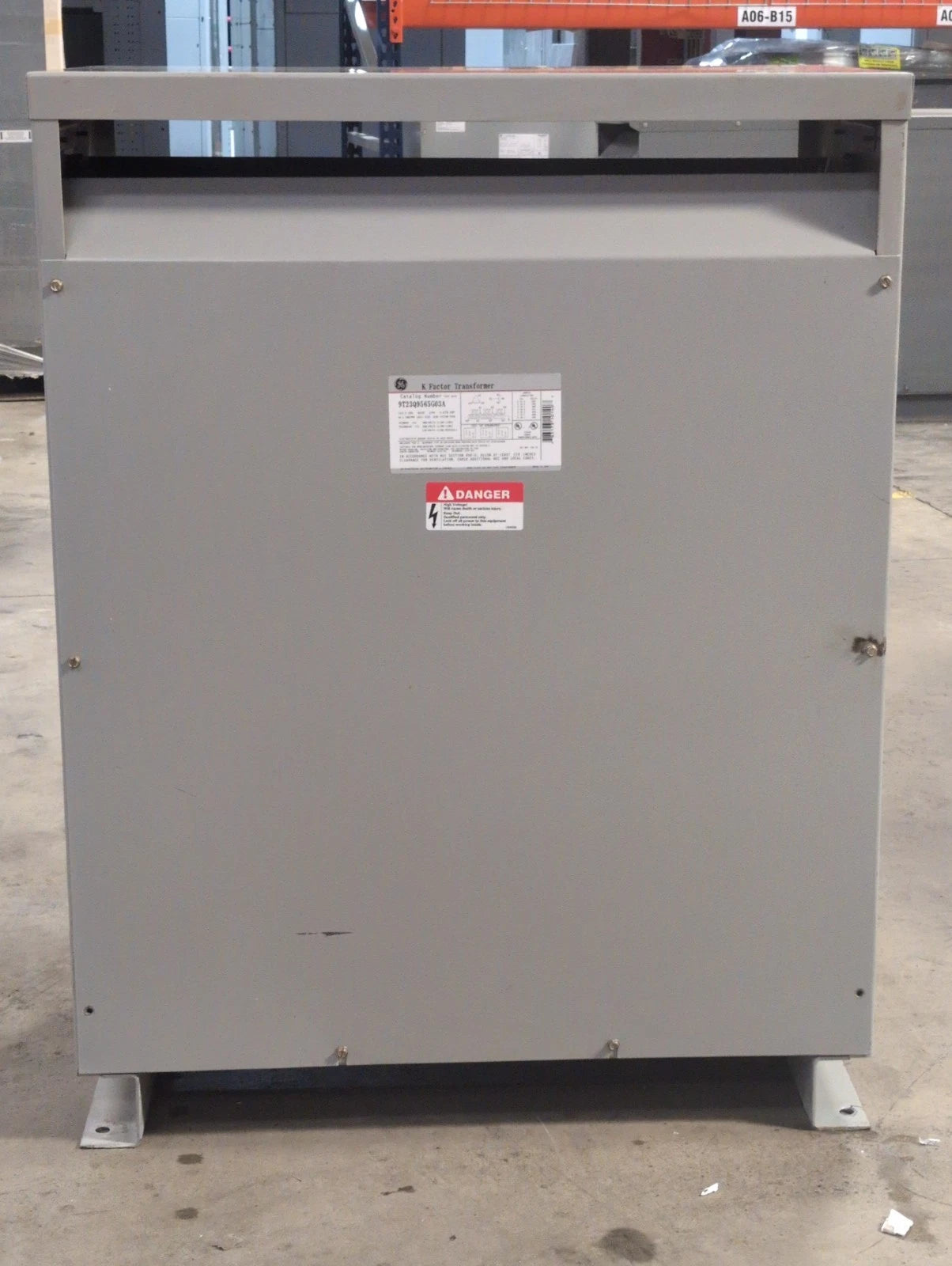 112.5KVA GE 9T23Q9565G03A Transformer Pri 480V Sec 208/120V 3PH Indoor Encl Used