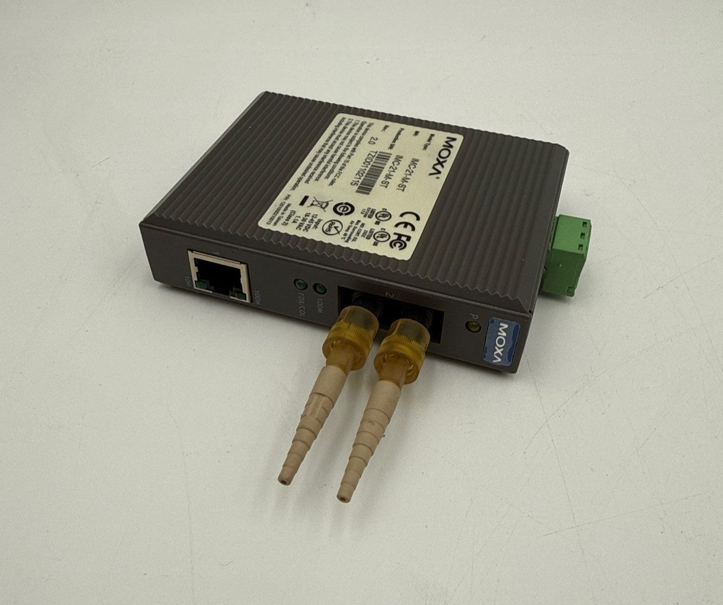 MOXA IMC-21-M-ST Ethernet to Fiber Media Converter Rev 2.0 IMC21MST Used