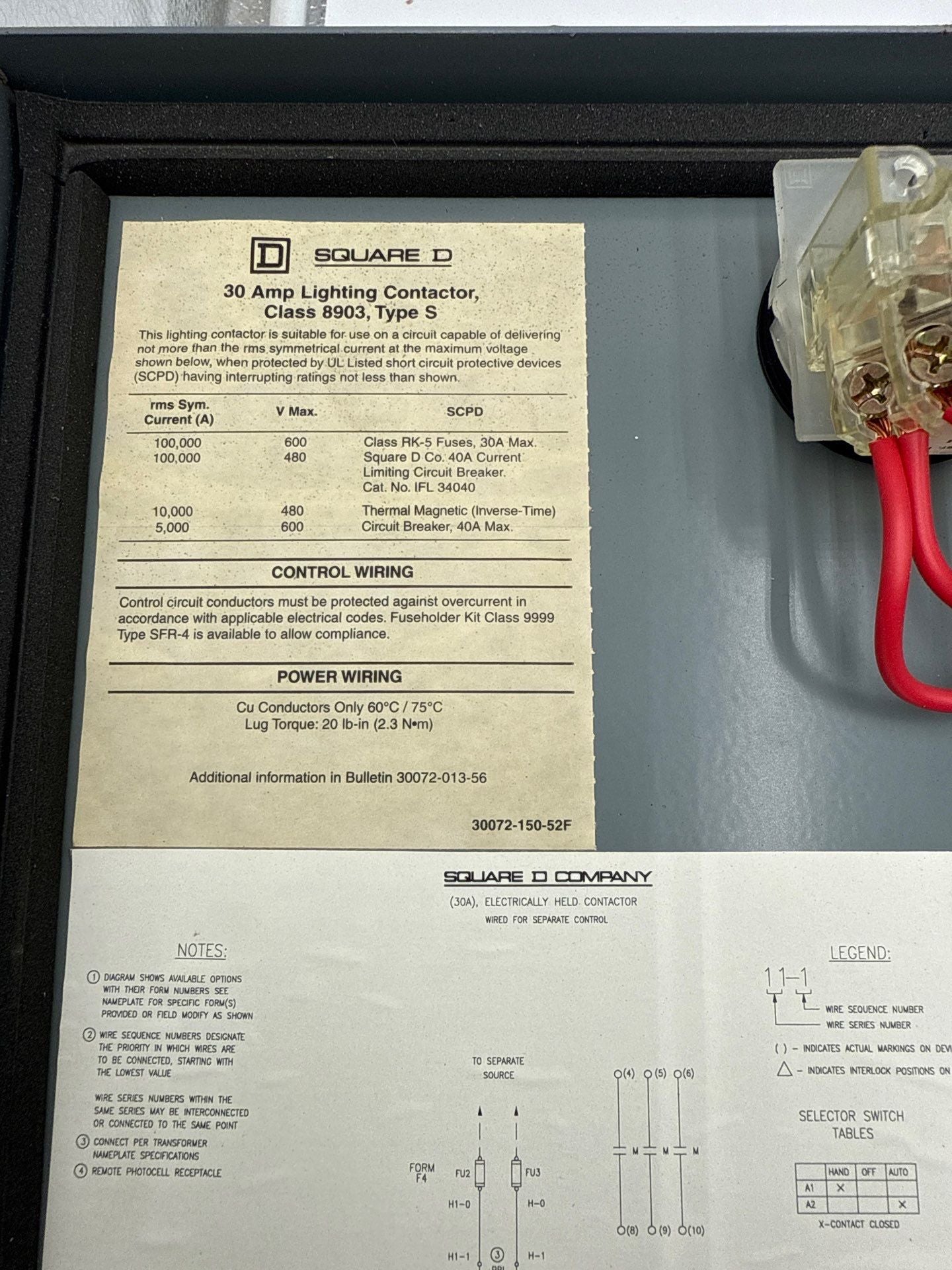 Square D 8903SM02 Lighting Contactor Encl 120V Coil 9070T50D1 Transformer Used