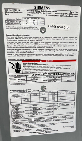 Siemens HF221N New