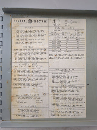 GE THFP363 Used