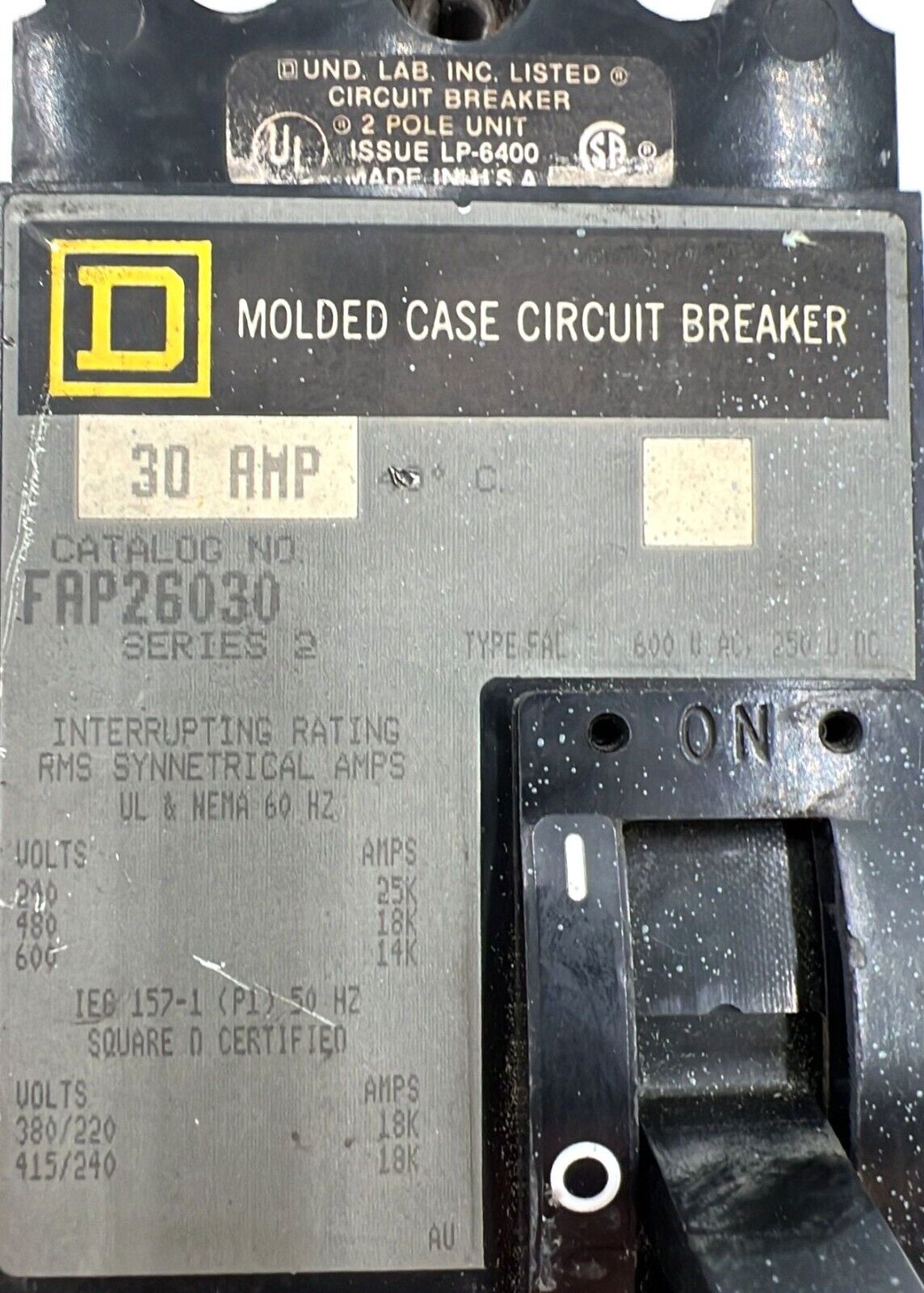 Square D FAP26030 Used