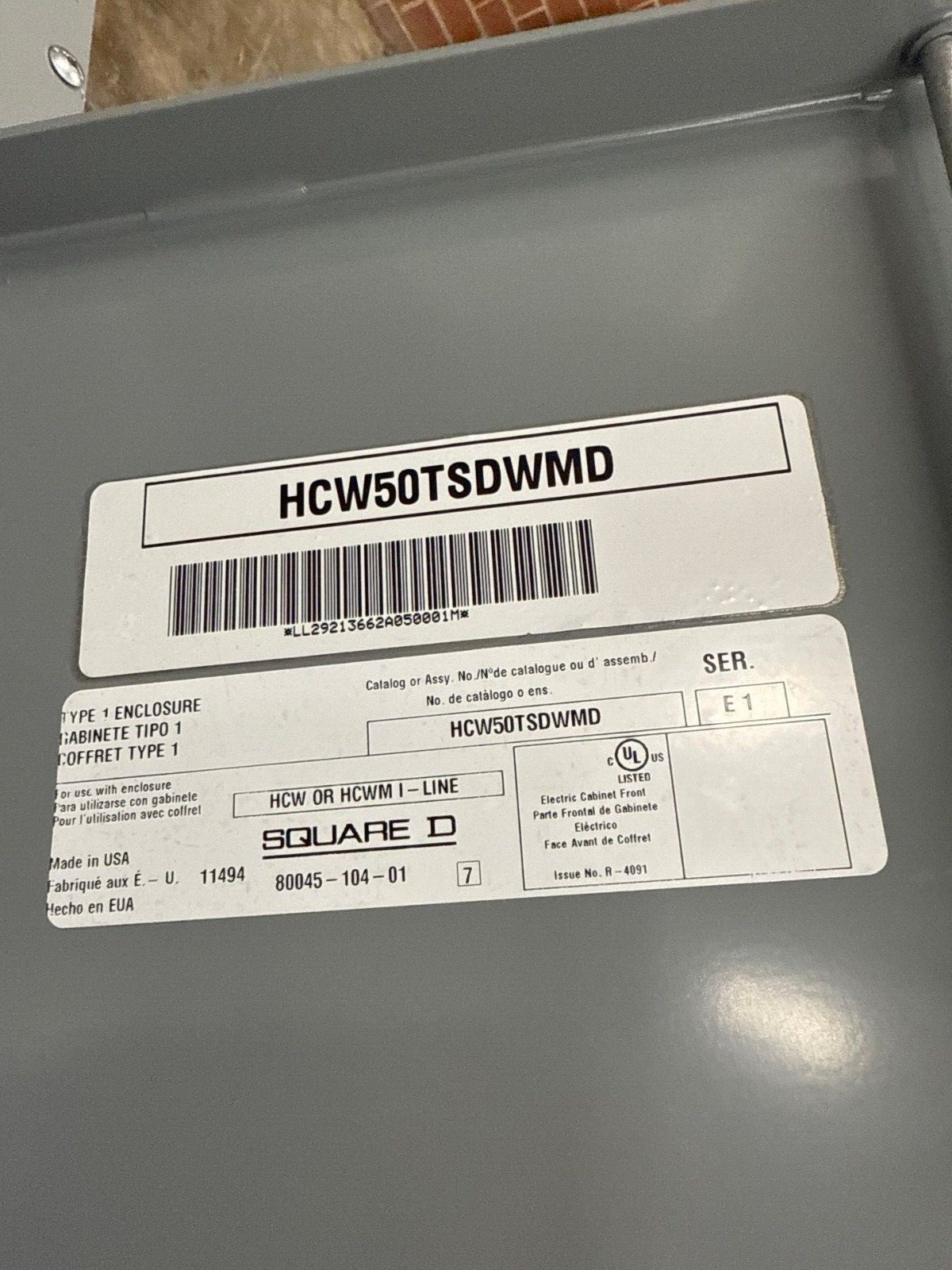 Square D I-Line Panelboard 300A 208/120V 3PH 4W 18 Cir Indoor Encl LA36300 MCB P438 Used