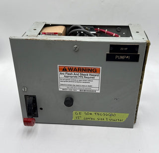GE 8000 12” 50A Combo MCC Bucket Starter Size 2 Breaker TEC36050 50 Amp Used