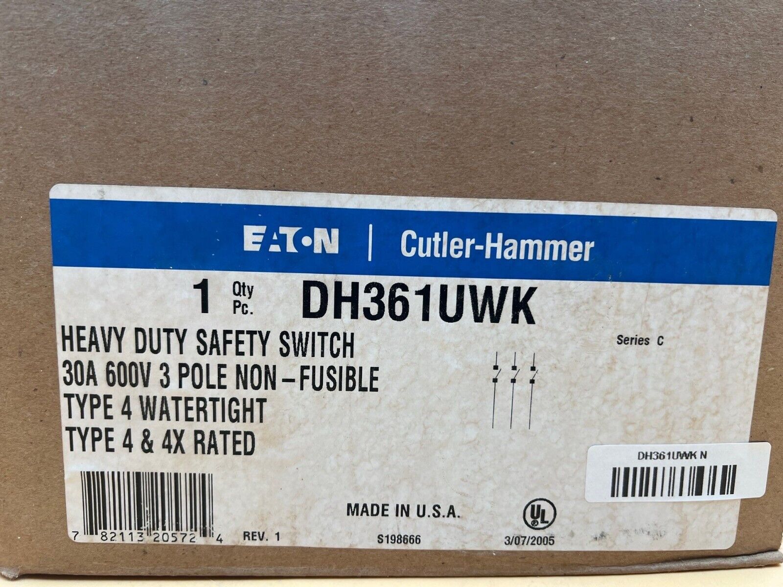 Eaton DH361UWK New