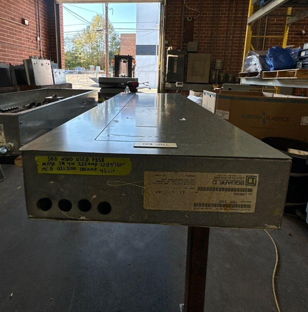 Square D NQOD442M225 Panelboard 225A 208/120V 3PH MCB Indoor Encl 42 Cir 225 Amp P358 Used