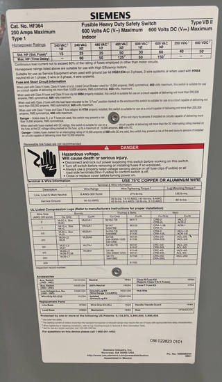 Siemens HF364 Used