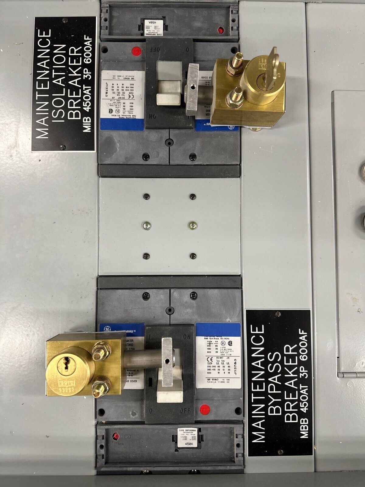 GE SCP Plus Panelboard 600A 480Y/277V 3PH 4W Indoor Encl SGHA36AT0600 MCB Panel P490 Used