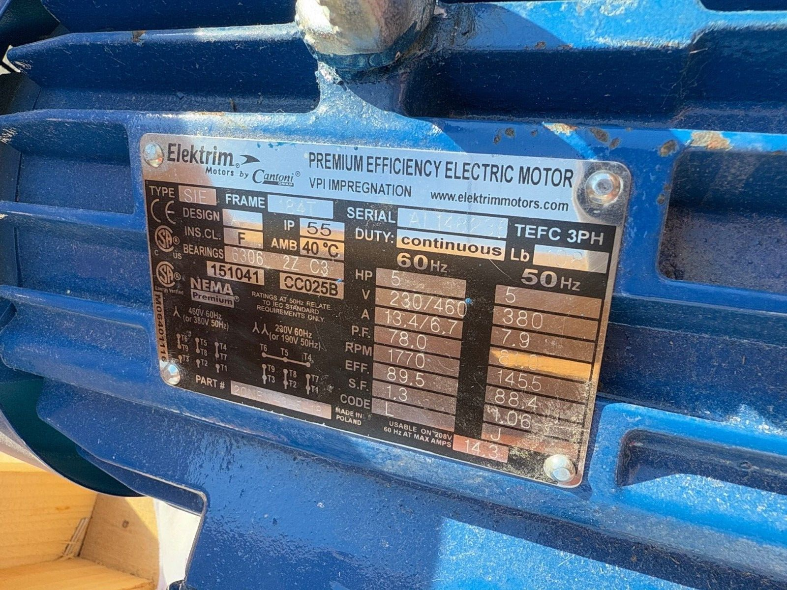 Elektrim 184T-Electric-Motor New