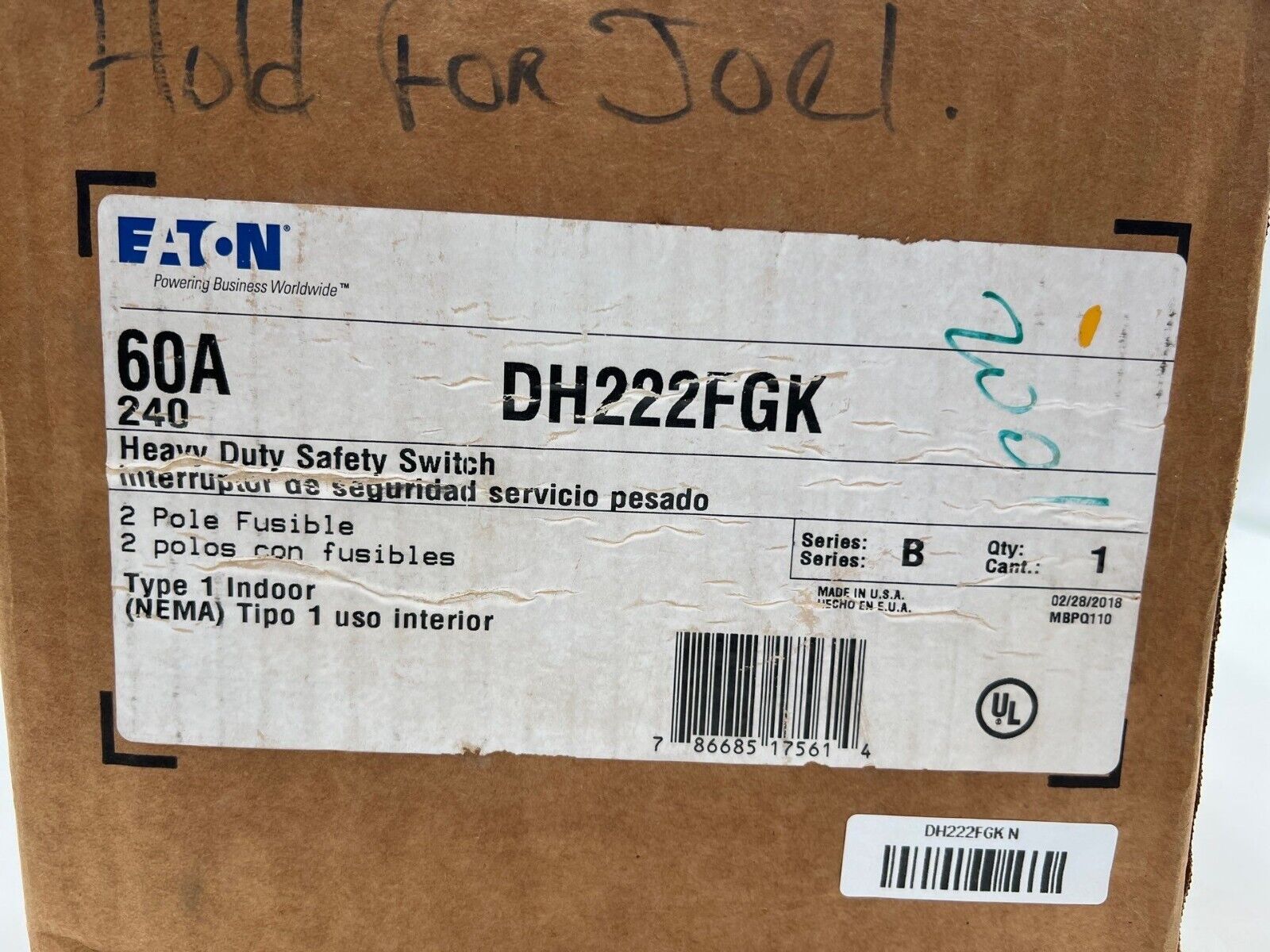 Eaton DH222FGK New