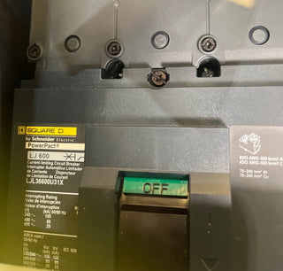 Square D Model 6 18" 600A Main Breaker Feeder MCCB Bucket 600 Amp LJL Bolt In New
