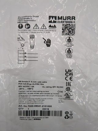 MURR ELEKTRONIK 7000-08041-2101000 New