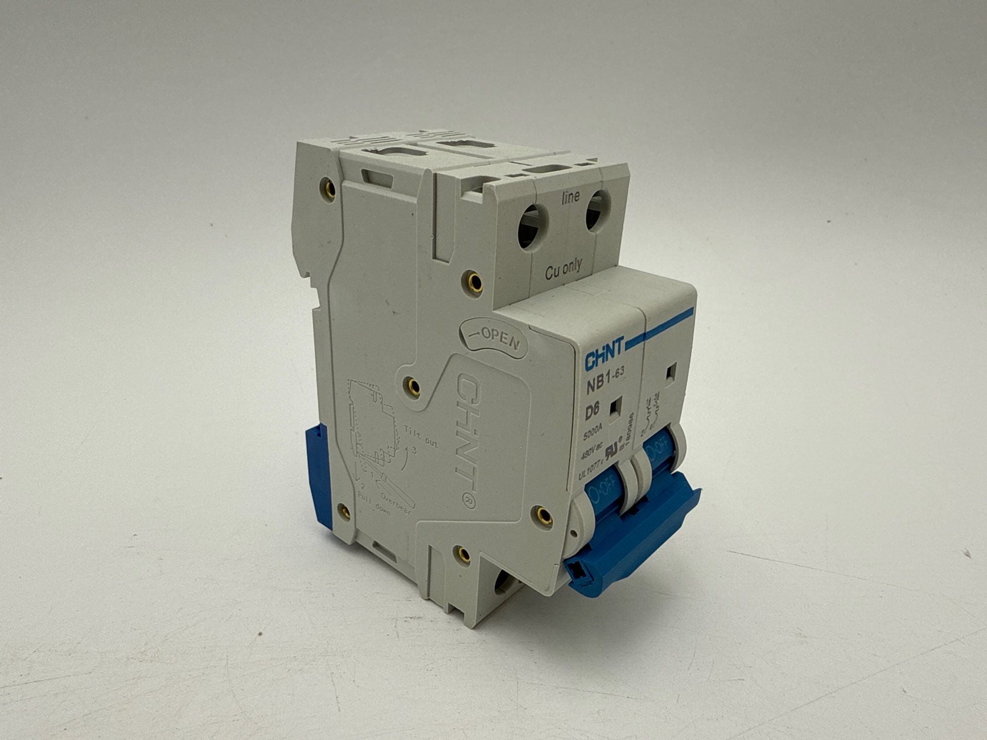 CHINT NB1-D6-2P Miniature Circuit Breaker 6A 2P 480V DIN Rail NB1D62P New