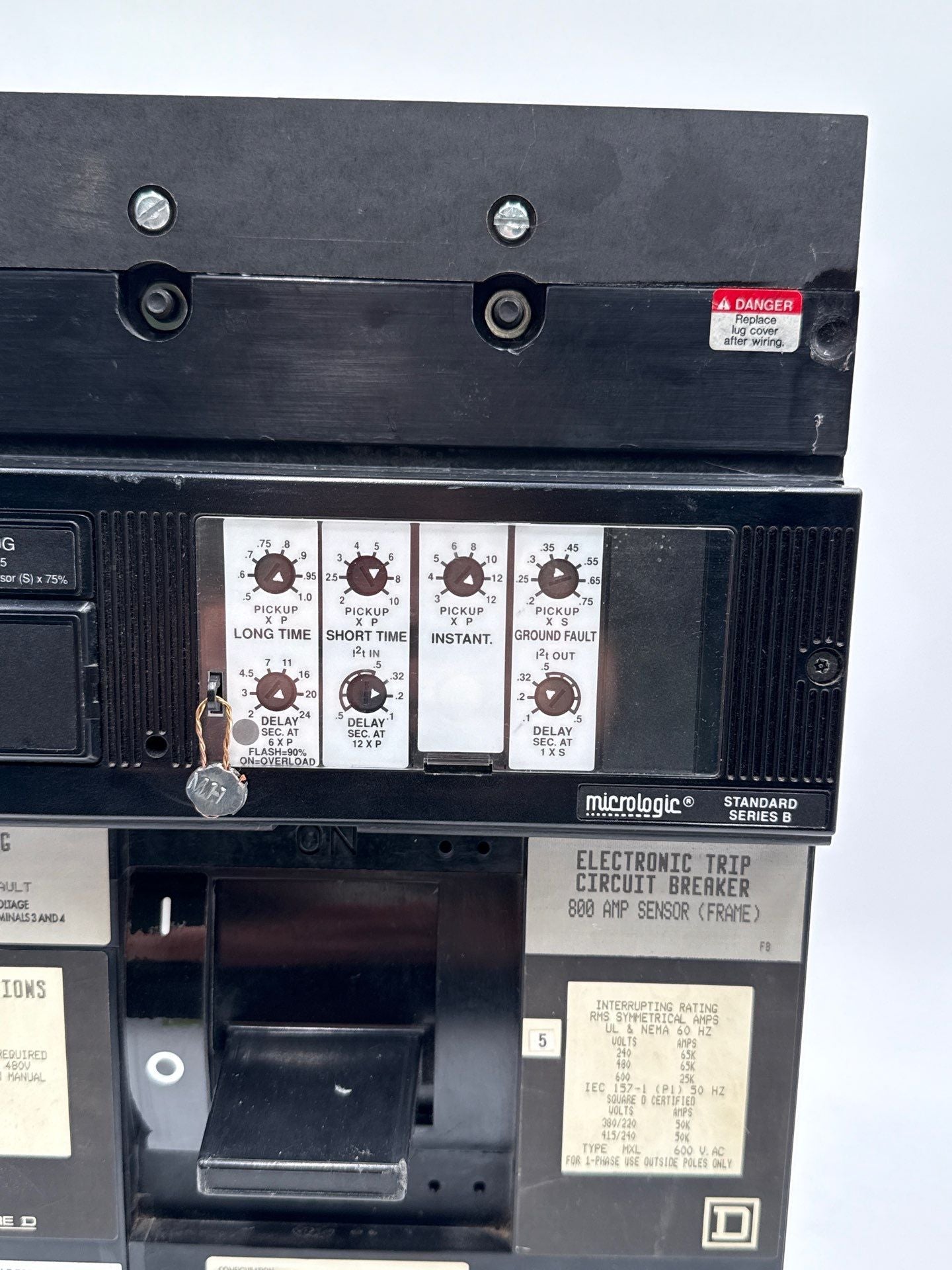 Square D MXF36600G Circuit Breaker 600A 3P 600V MXF 600 Amp Ground Fault LSIG Used