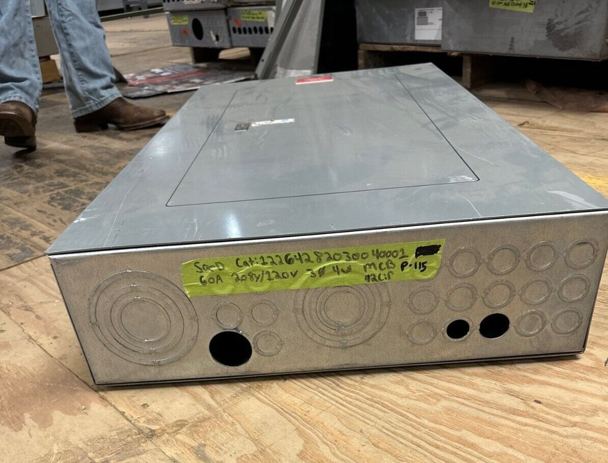 Square D NQ Panelboard 60A 208Y/120V 3PH 4W 42 Circuit MCB 60 Amp Panel P115 Used