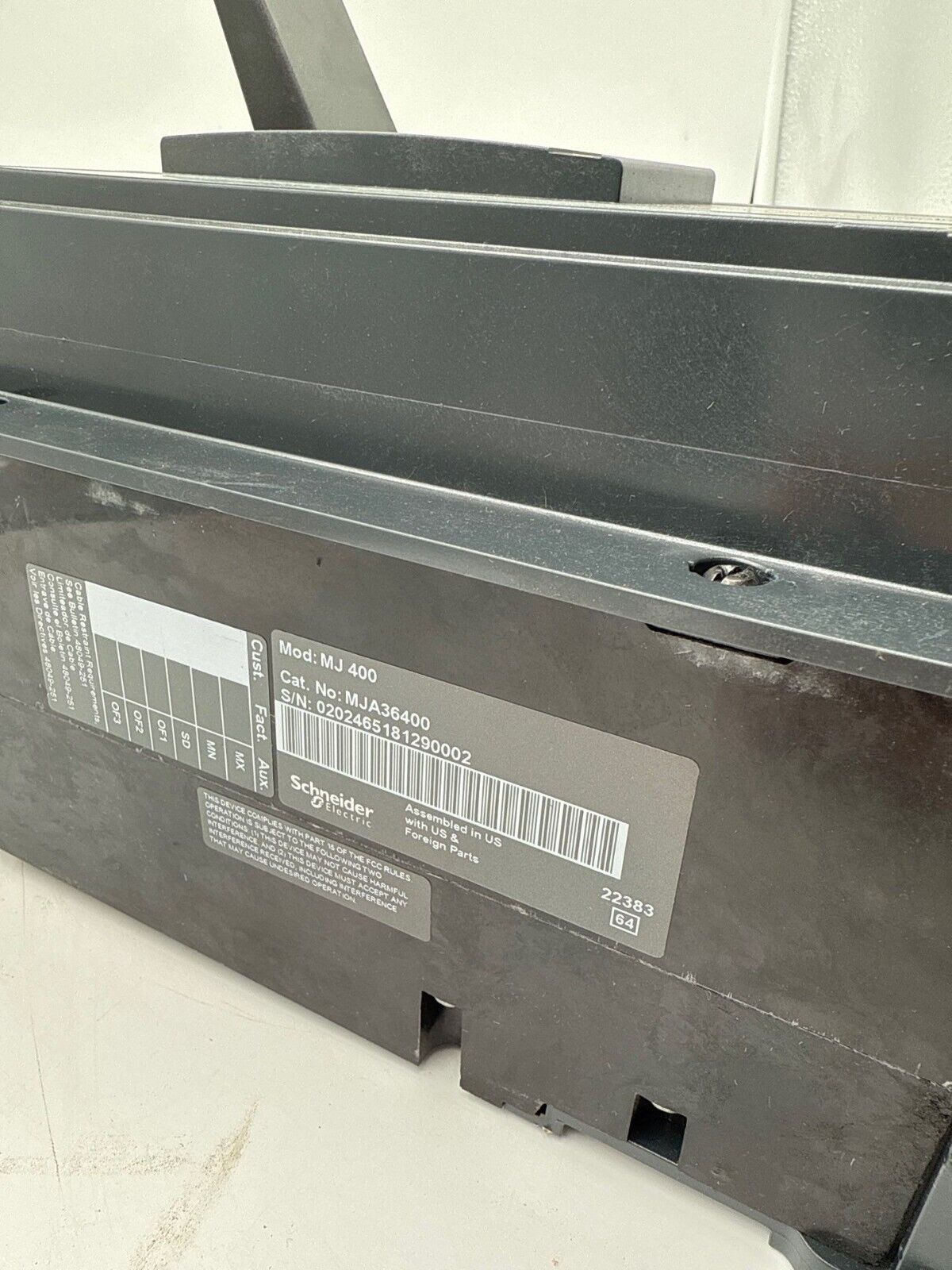 Square D MJA36400 Used