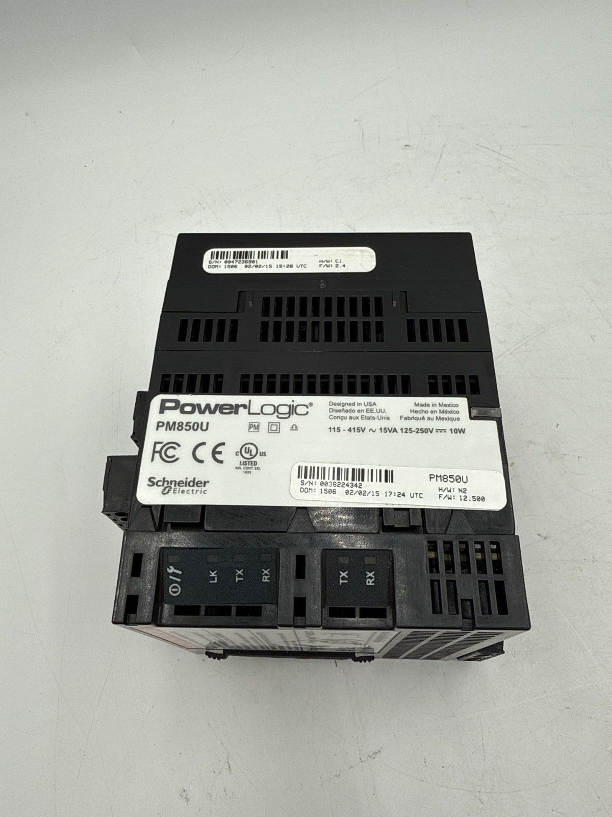 Schneider Electric PowerLogic PM820U Power Meter w/ PM8ECC & PM8RDA Used