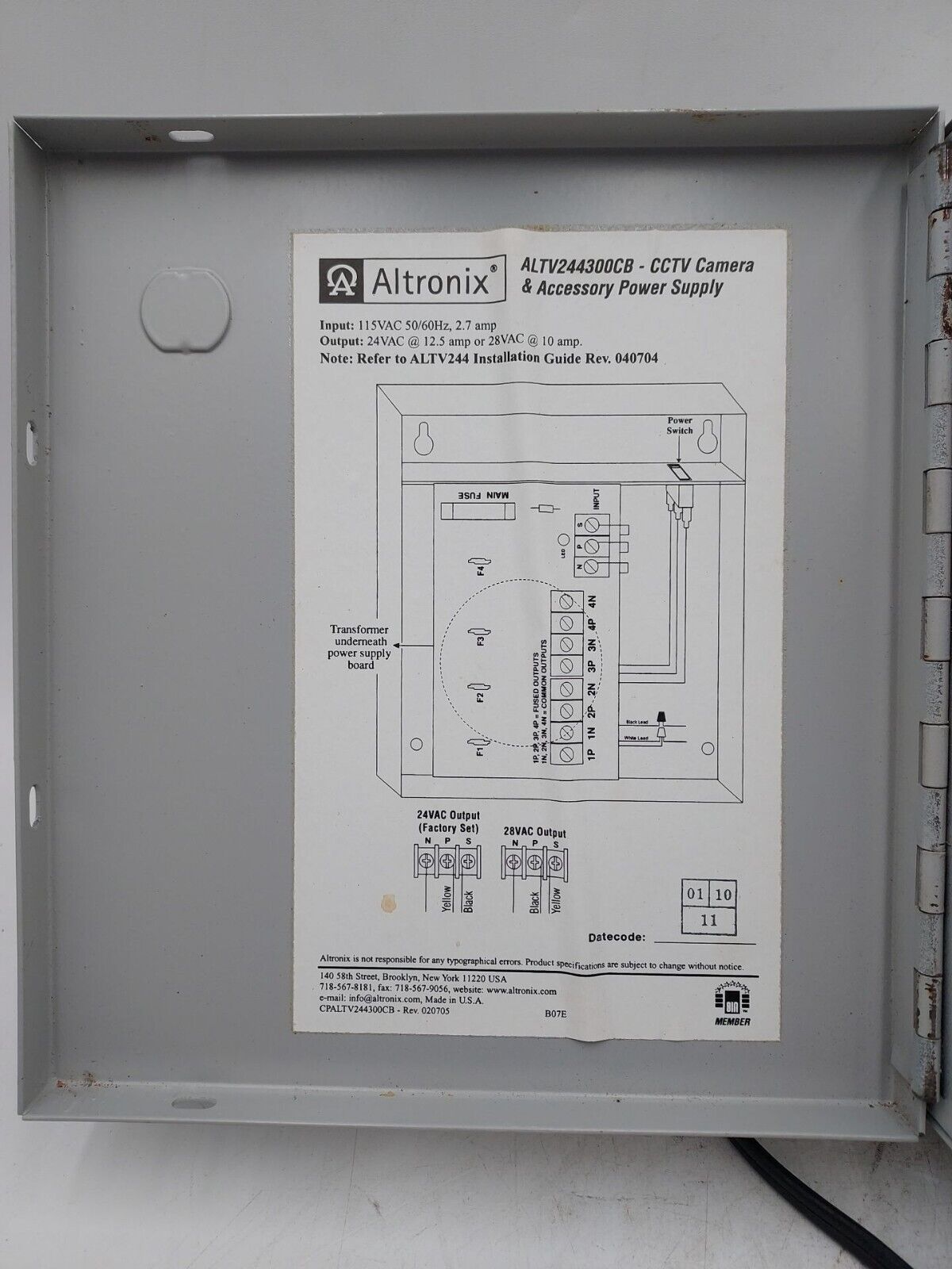 Altronix ALTV244300 New