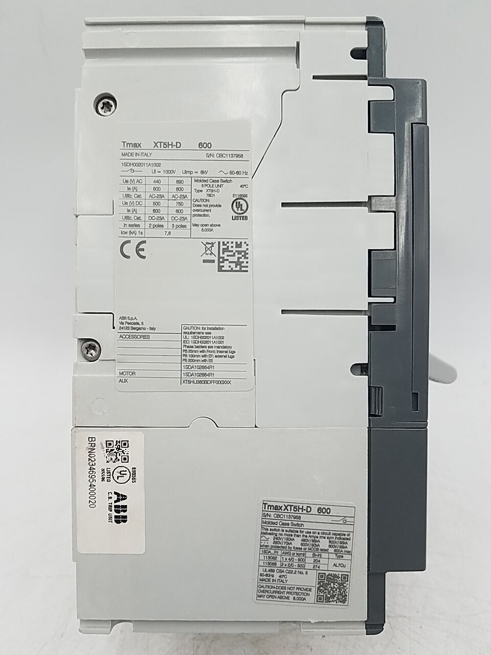 ABB XT5HU360BDFF000XXX New
