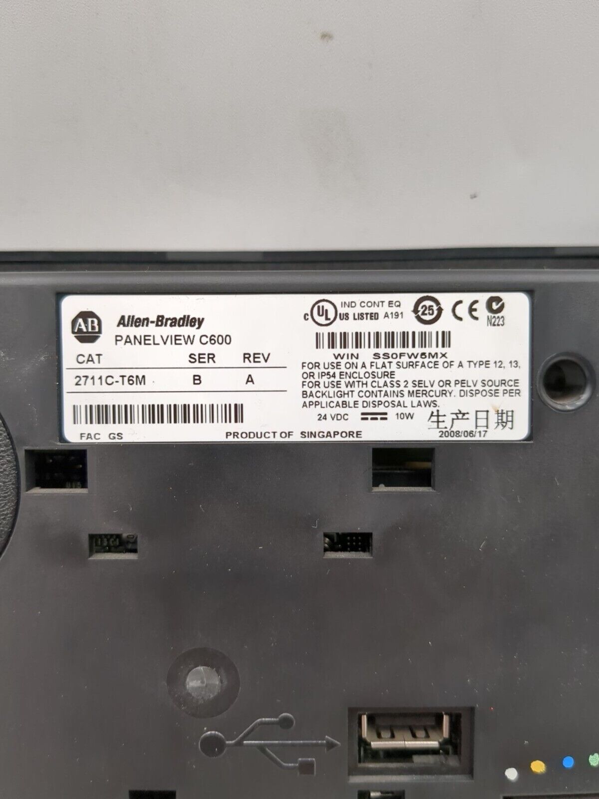 Allen-Bradley 2711CT6M Used