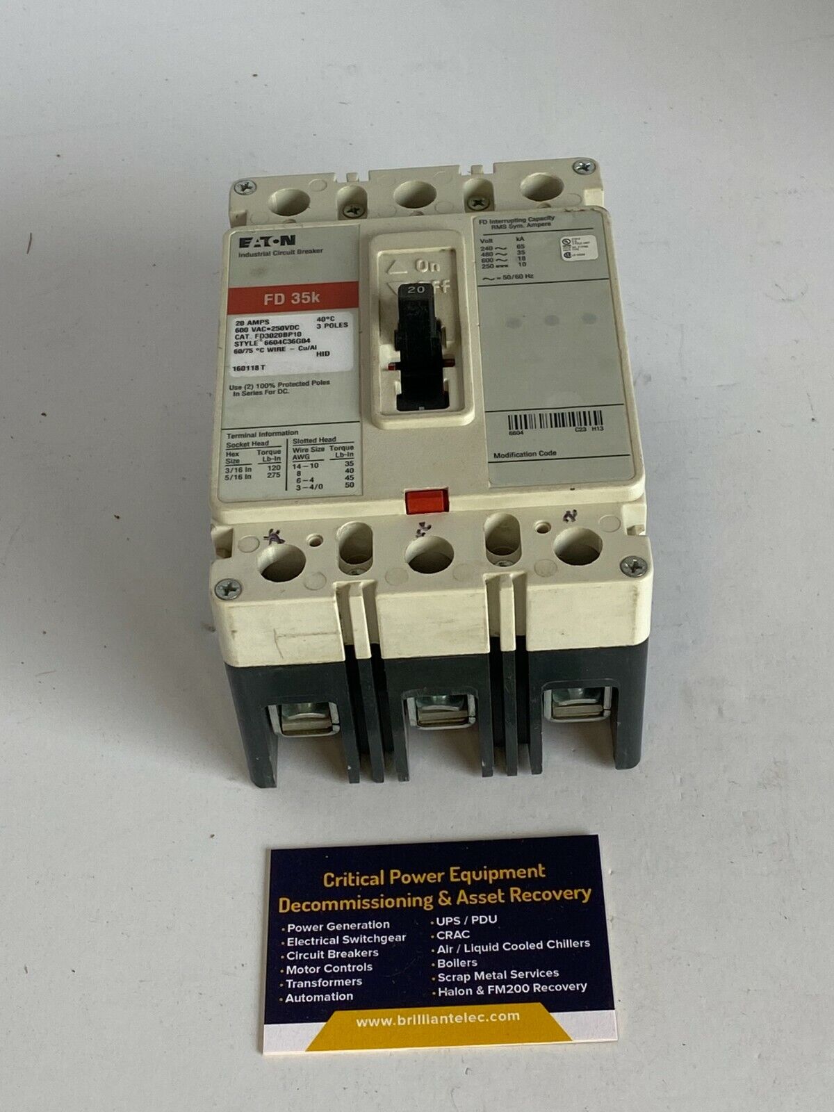 Cutler-Hammer FD3020 Used