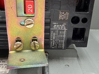 GE 8000 6" 20A MCC Feeder Bucket 20 Amp Breaker THED136020 Used