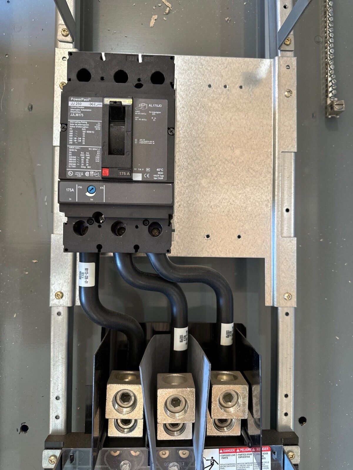 Square D NF Panelboard 300A 480/277V 3PH 4W Indoor Encl 54 Cir MCB Main LCP36300 P535 Used