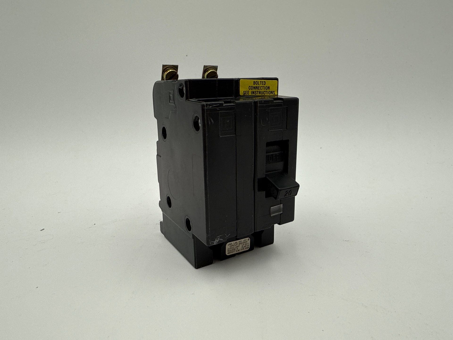 Square D EHB24020 Bolt On Circuit Breaker 20A 2P 277V EHB 20 Amp 2 Pole Used