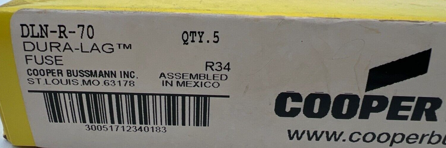 Bussmann DLN-R-70 New