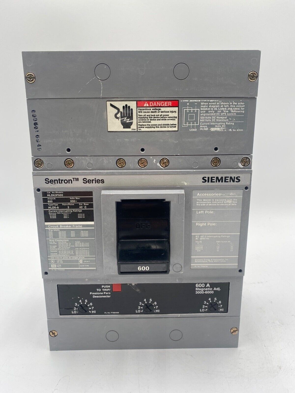 Siemens HLD63B600 Used