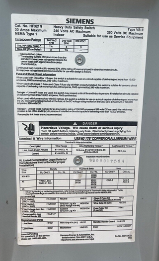 Siemens HF321N Used
