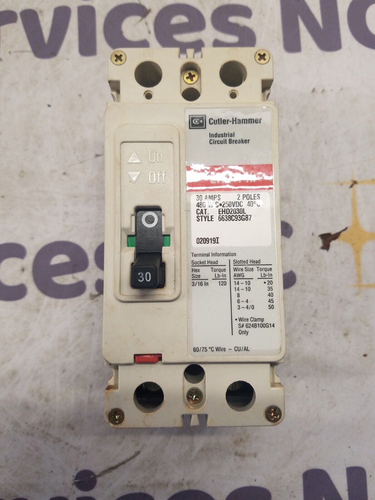 Cutler-Hammer EHD2030L Used