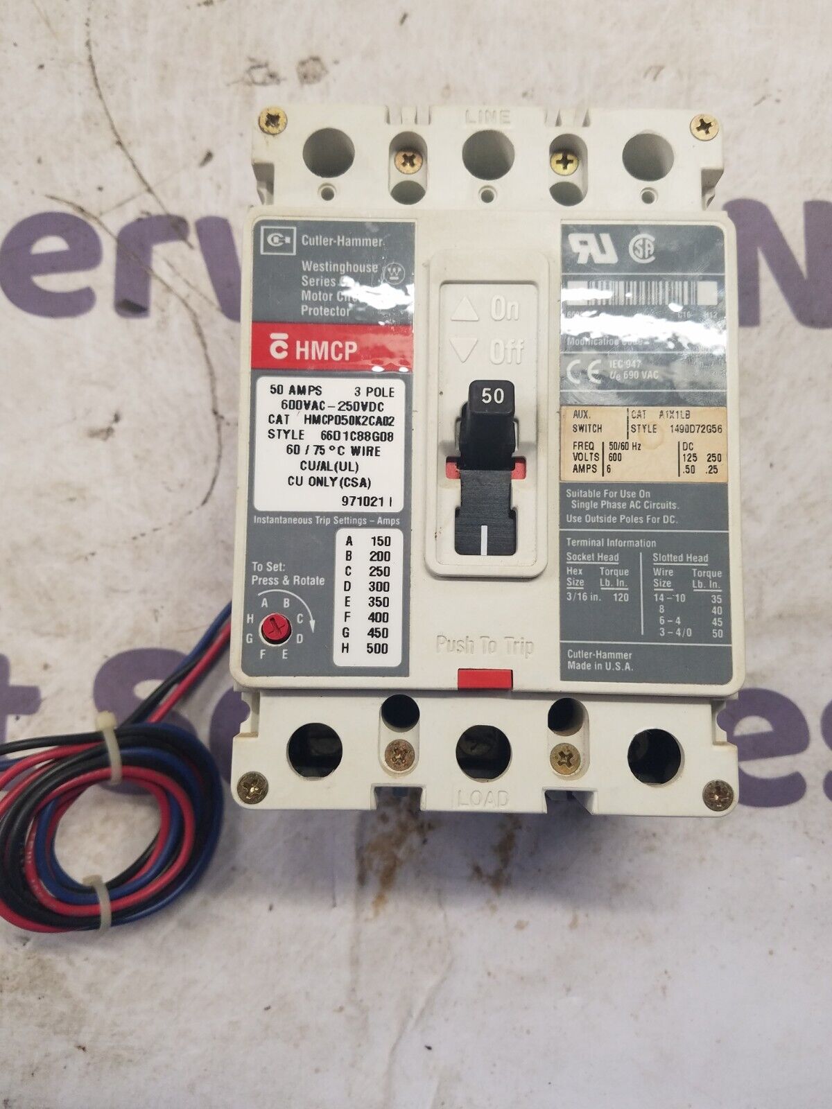 Cutler-Hammer HMCP050K2CA02 Used