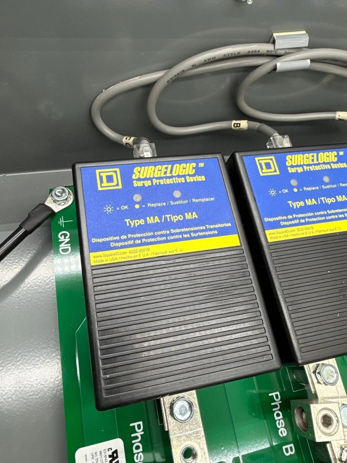 Square D TVS4EMA32A1 Surgelogic 320kA 480Y/277V 3PH 4W Surge Protection Device Used