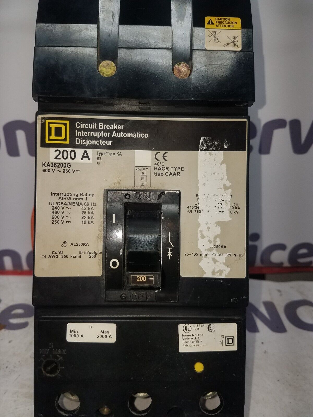 Square D KA36200G Used