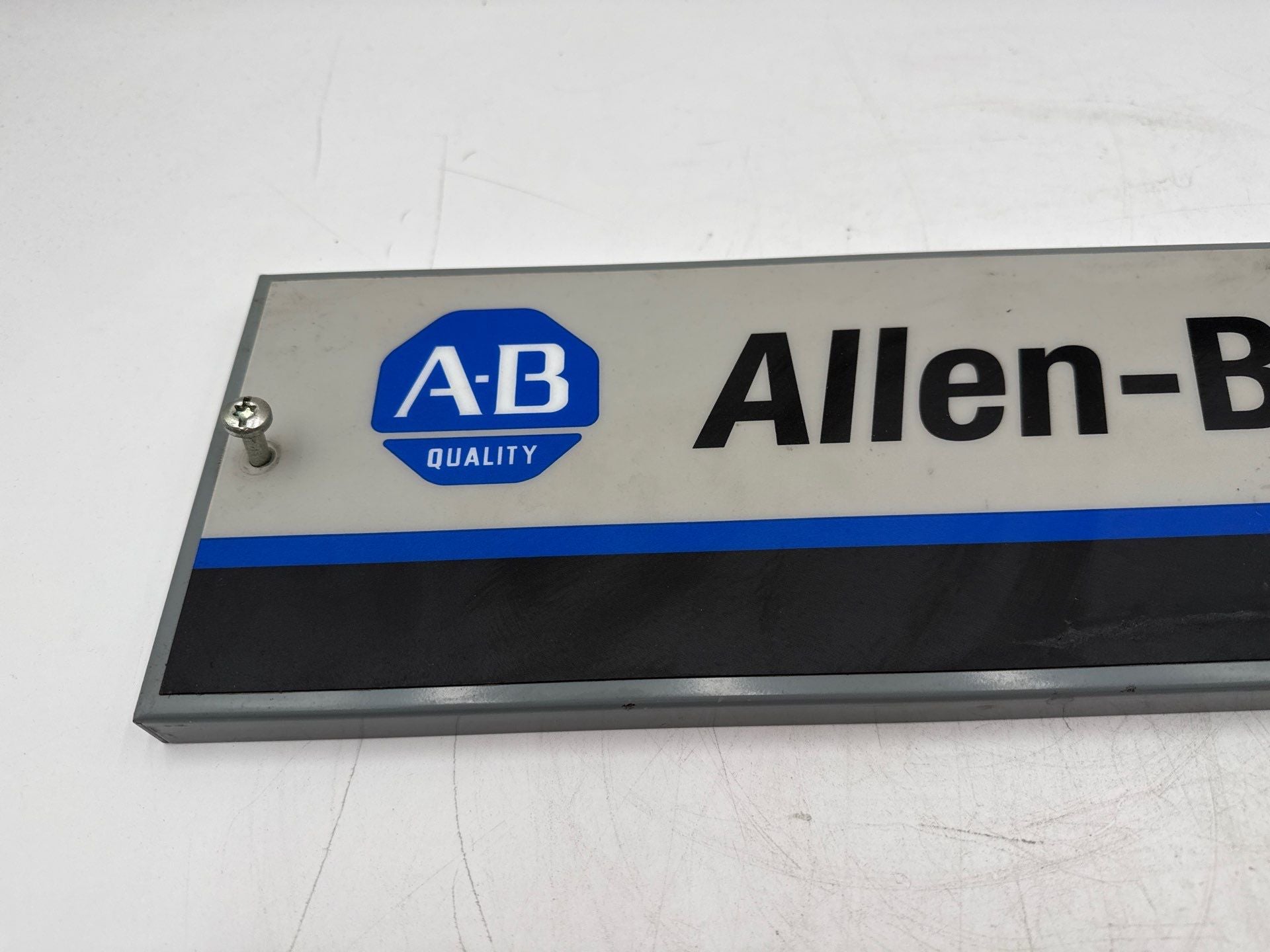 Allen Bradley Centerline 2100 Motor Control Center Nameplate 5-3/4in x 19in Used