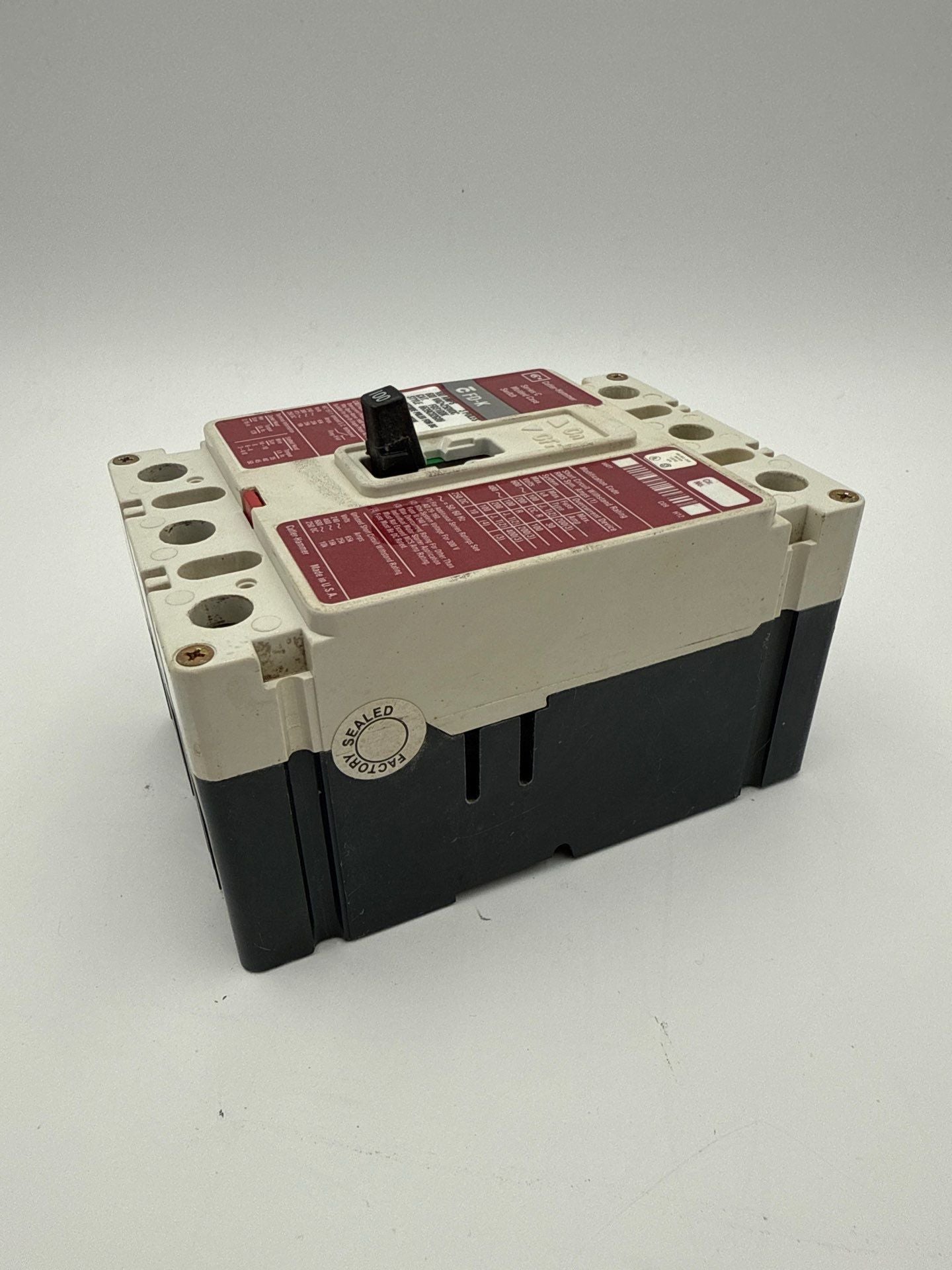 Cutler Hammer FD3100K Circuit Breaker 100A 3P 600V FD-K 100 Amp 3 Pole Used