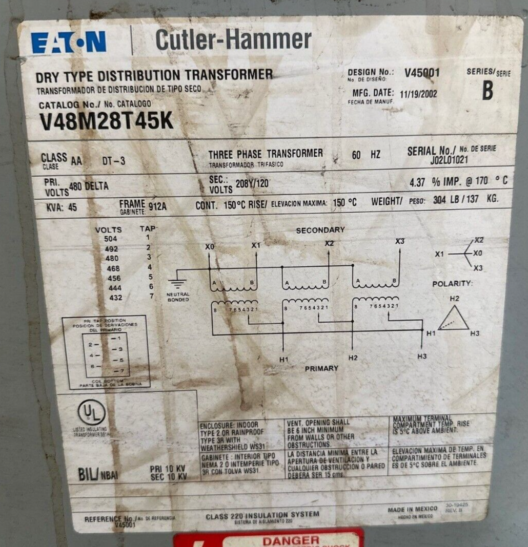Eaton V48M28T45K Used