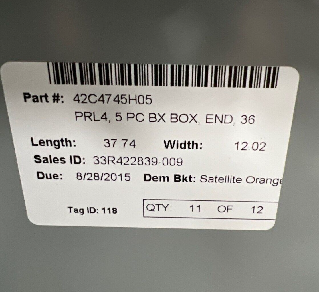 Eaton PRL4 Panelboard 600A 480/277V 3PH 4W 24 Cir Indoor Encl MCB LGH3630NN P649 Used