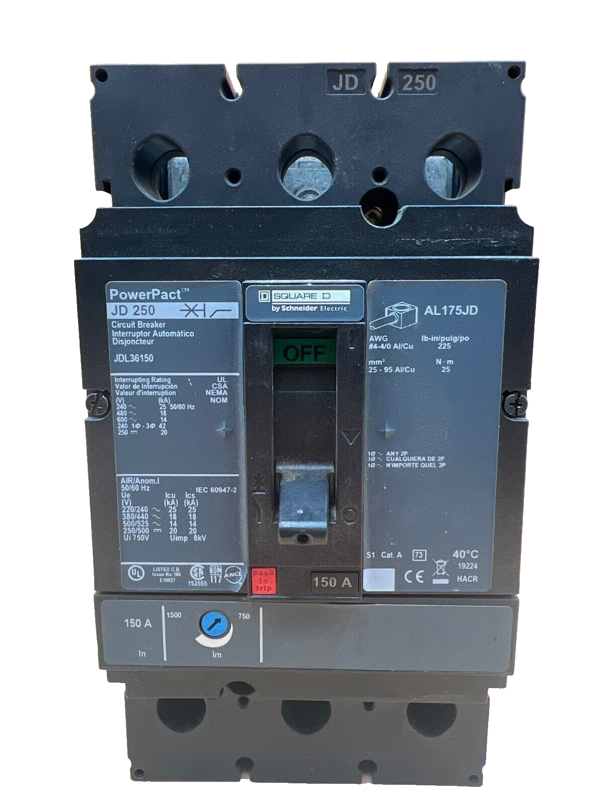 Square D JDL36150 New