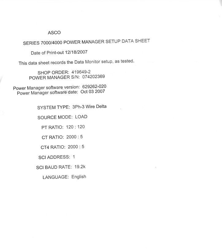 ASCO G7A0TS031600M3XC Used