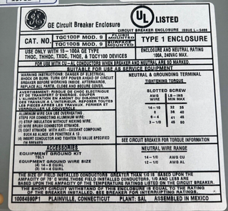 GE TQC100S New