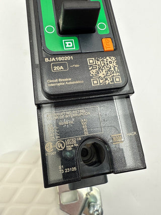 Square D BJA160201 I-Line Circuit Breaker 20A 1P 277V Powerpact 20 Amp BJA