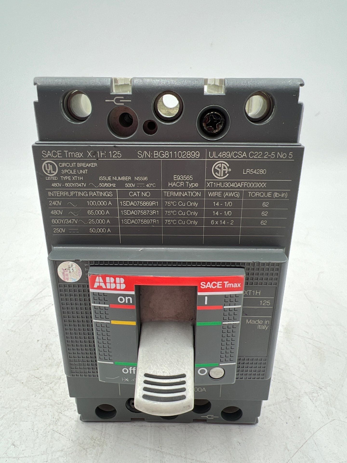 ABB XT1HU3040AFF000XXX Used