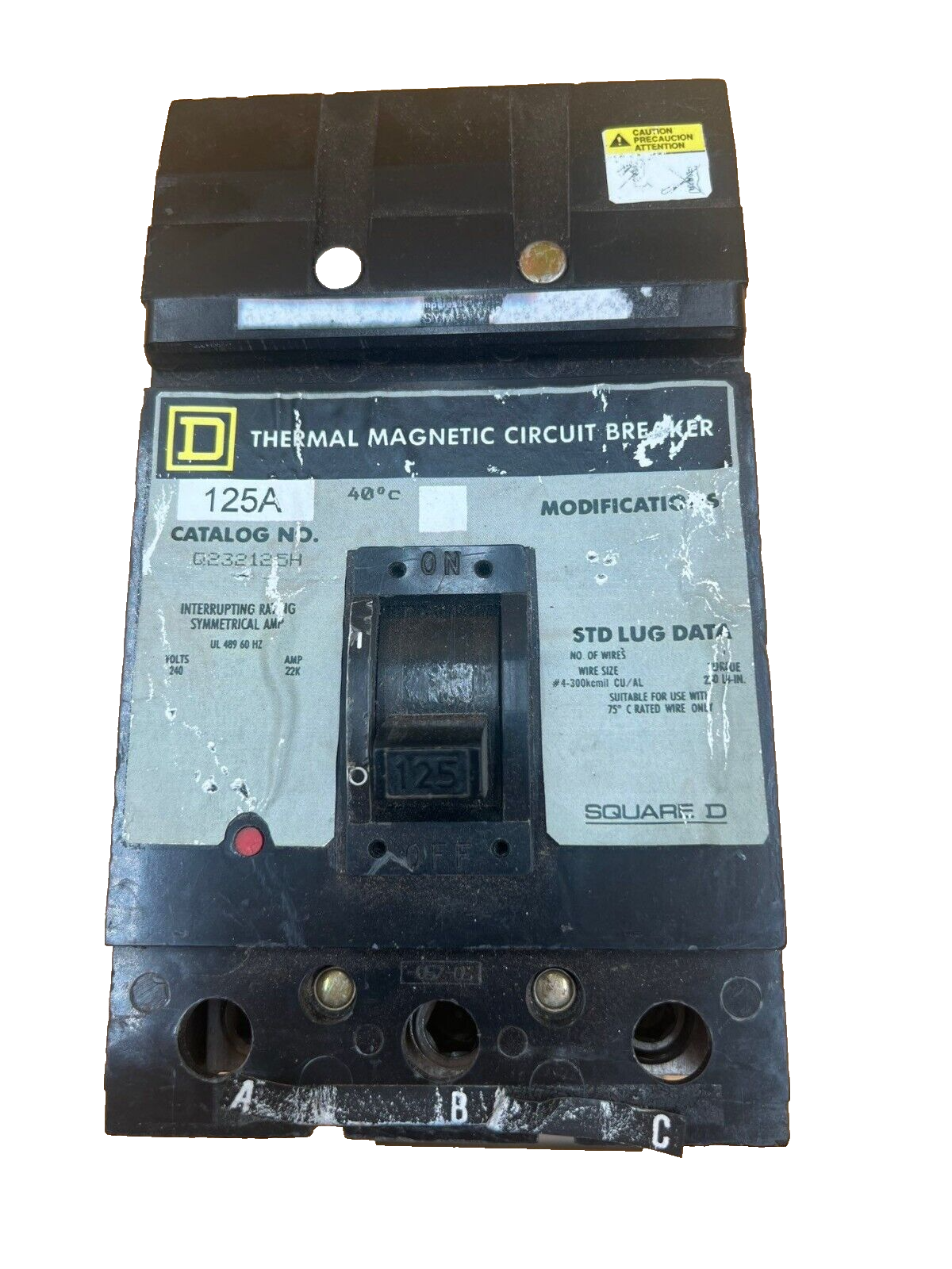 Square D Q232125H Used