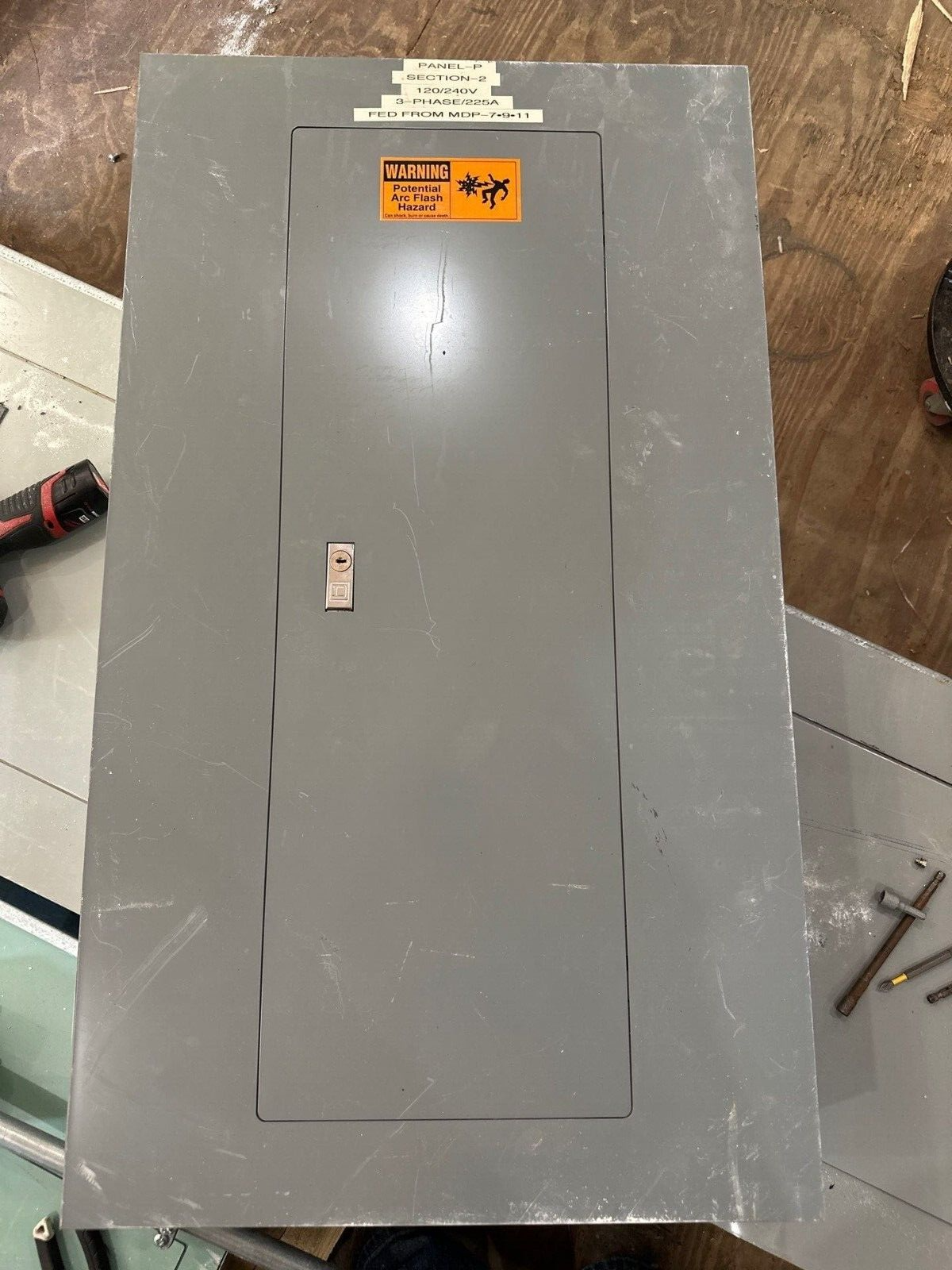 SQD NQOD442L225CU NQOD Panelboard 225A 240V 3PH 4W 42 CIR MLO Main Lug 225 Amp P511 Used