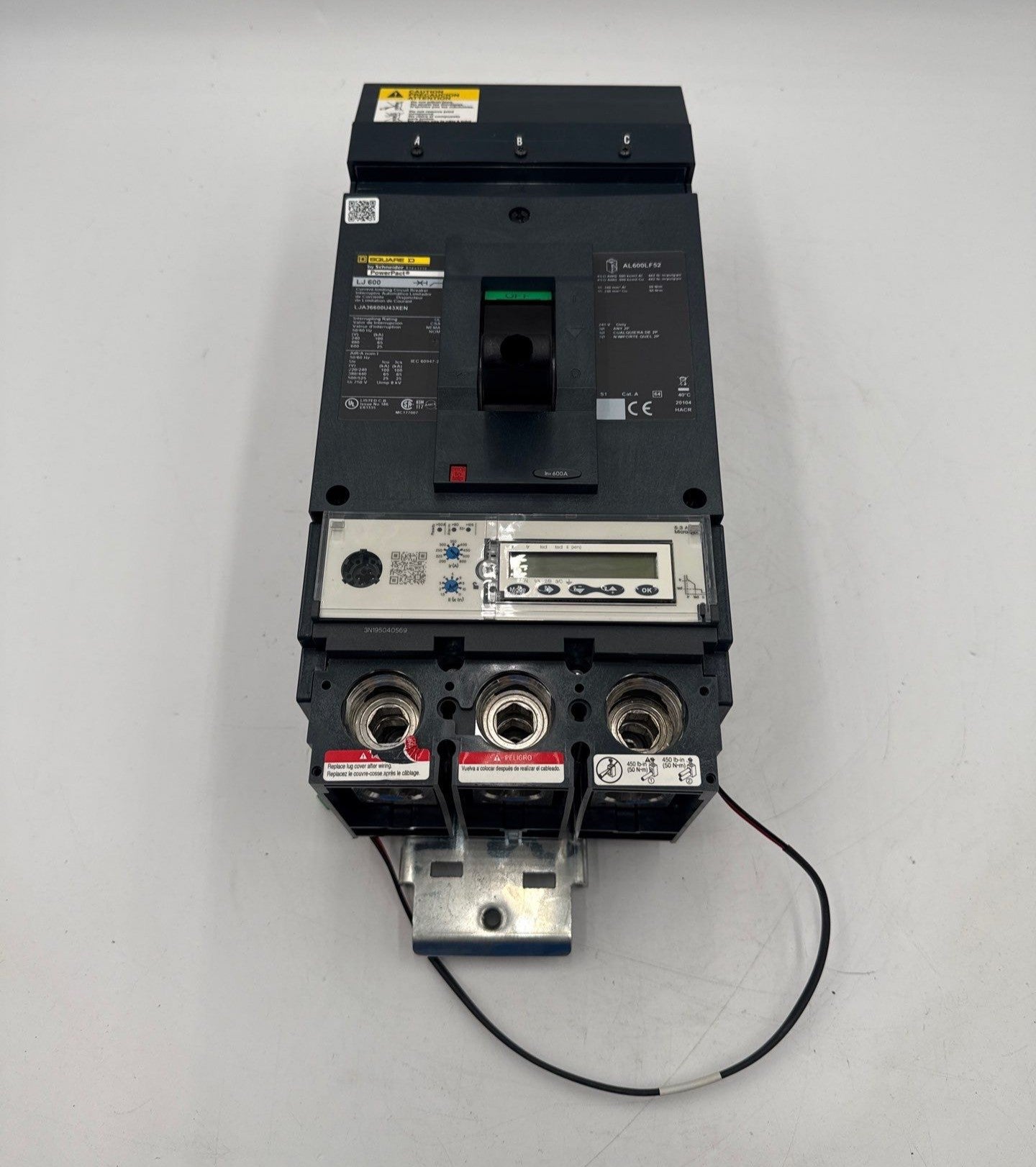Square D LJA36600U43XEN I-Line Circuit Breaker 600A 3P 600V 3PH LJA 600 Amp Used
